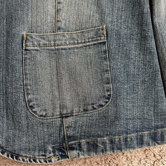 Denim 24/7 Jean Jacket Floral Embroidered Womens 20W - Picture 9 of 15
